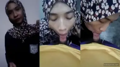 Film bokep cewe berhijab cantik ngisep kontol pacar